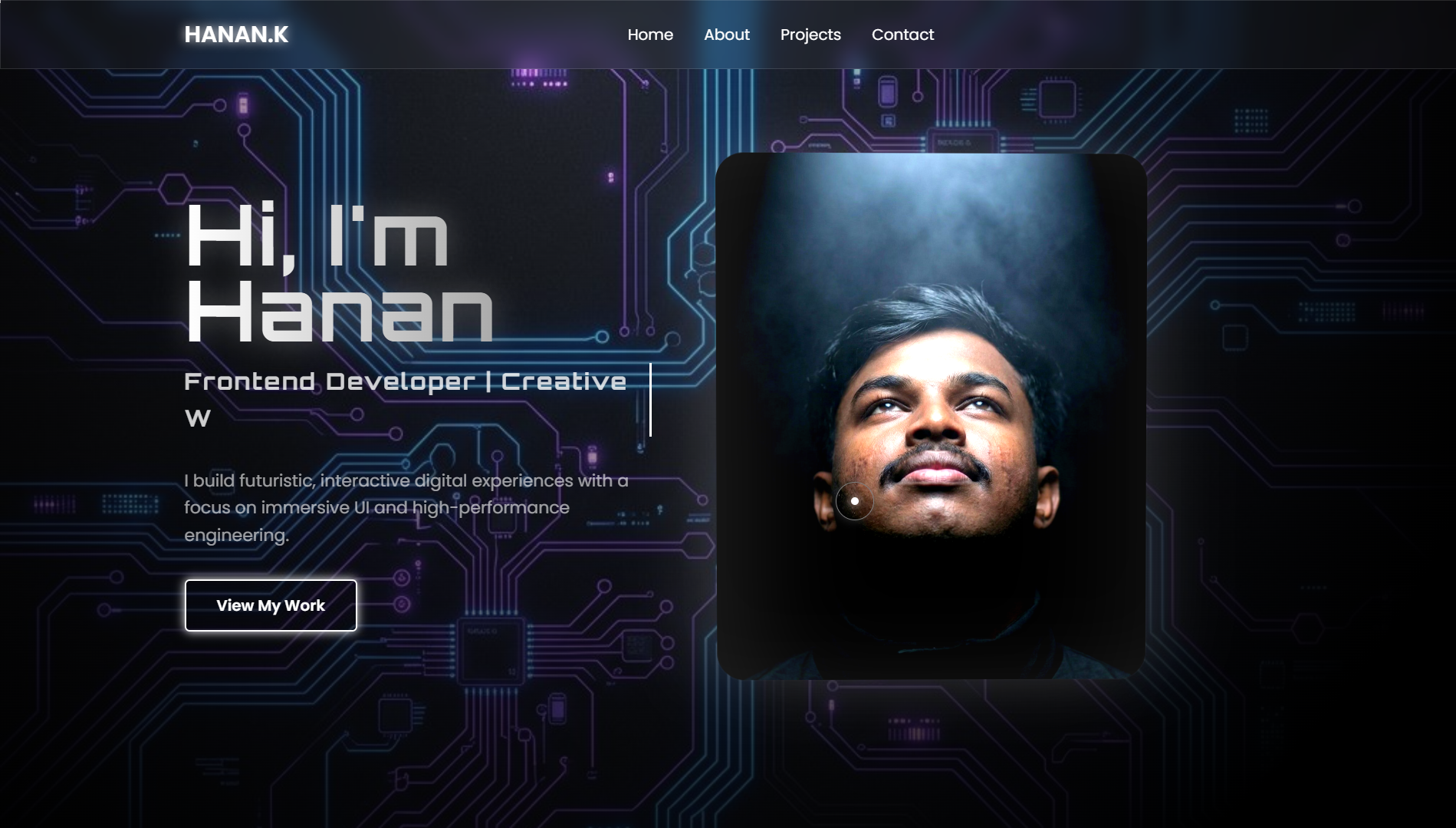Hanan Kalathil Portfolio Screenshot